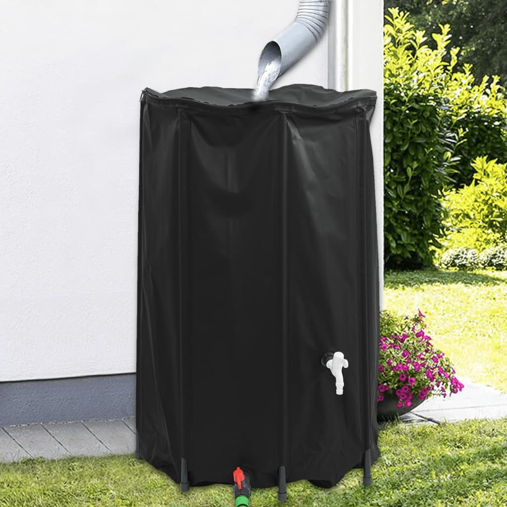 vidaXL Regenton inklapbaar met tap 1350 L