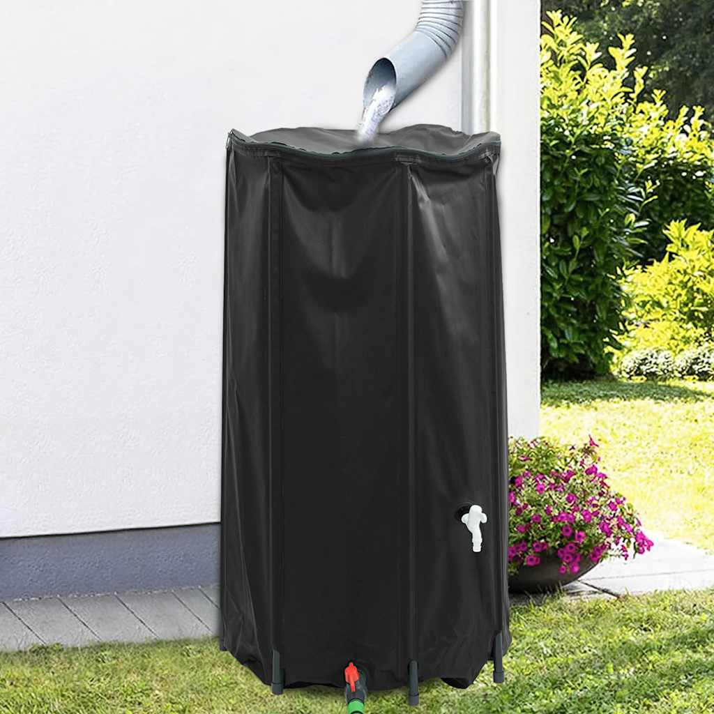 vidaXL Regenton inklapbaar met tap 1350 L