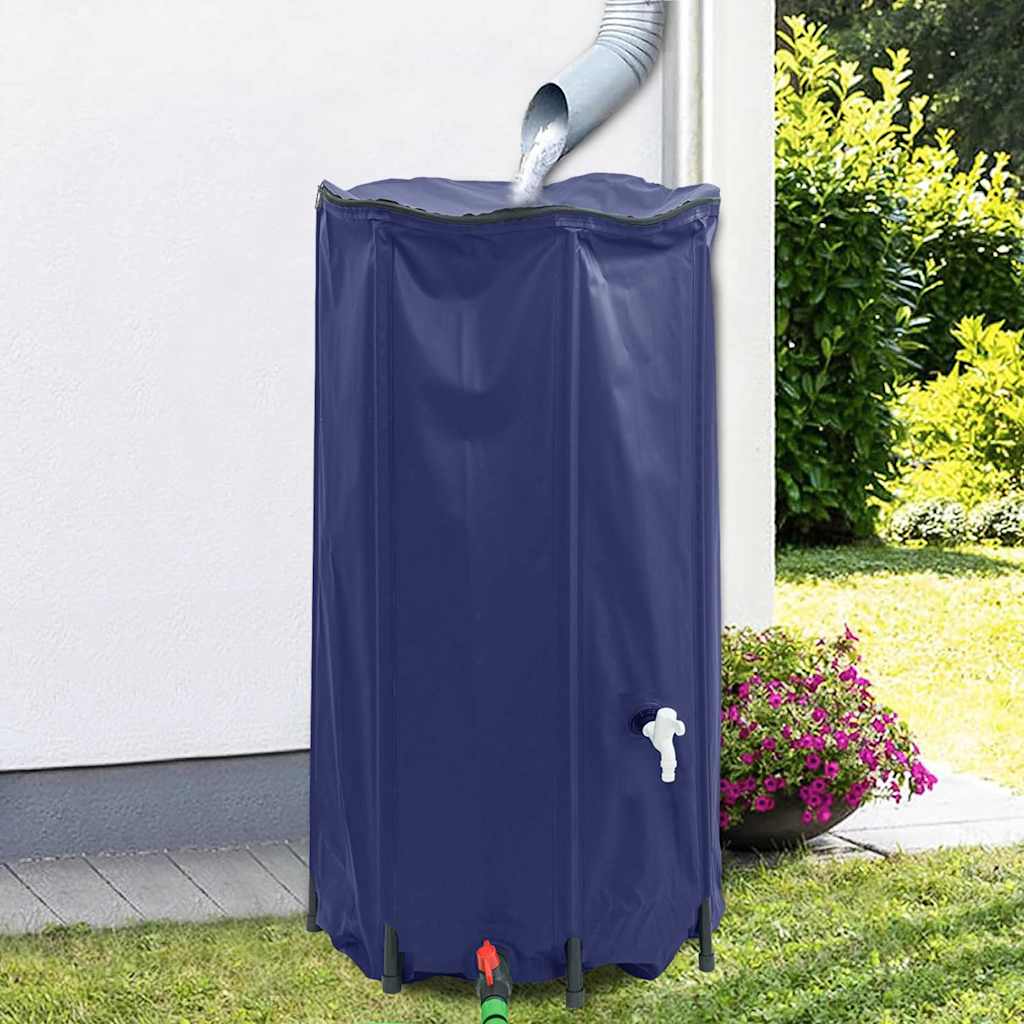 vidaXL Regenton inklapbaar met tap 1350 L