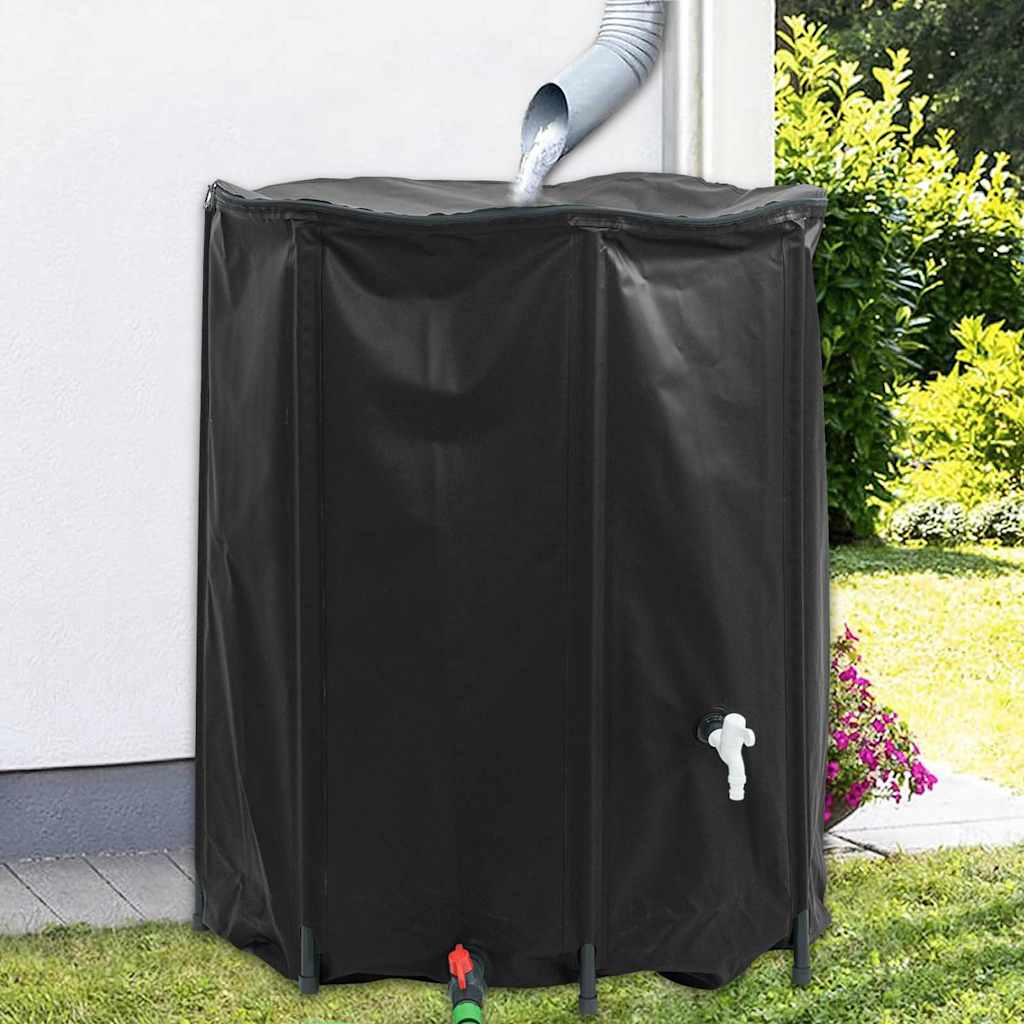 vidaXL Regenton inklapbaar met tap 1350 L
