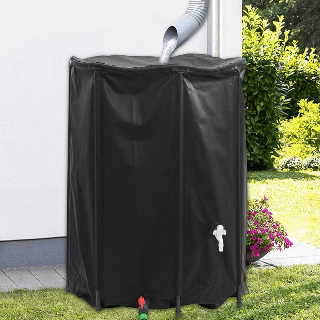 vidaXL Regenton inklapbaar met tap 1350 L