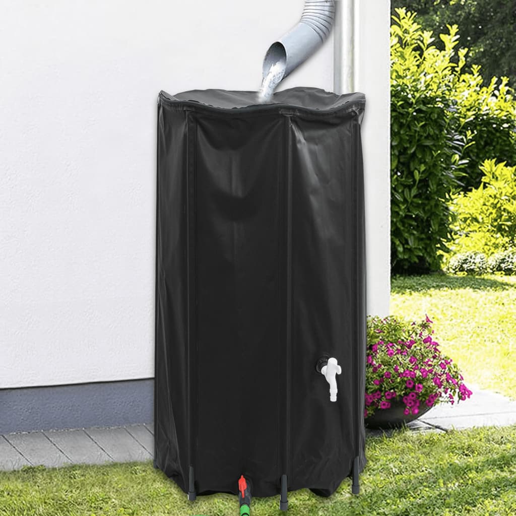 vidaXL Regenton inklapbaar met tap 1350 L