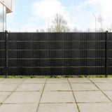 vidaXL Balcony Screens 5 pcs 255x19 cm poly rattan anthracite