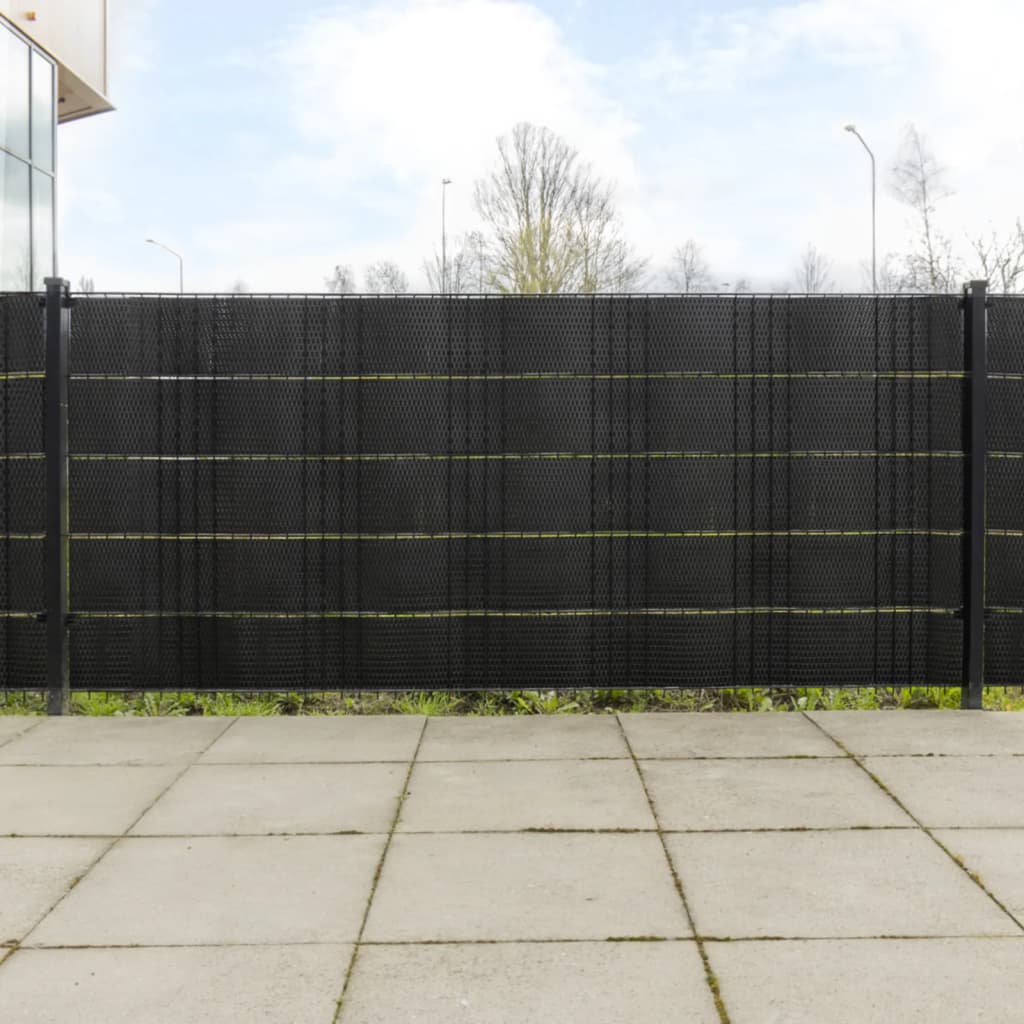 vidaXL Balcony Screens 5 pcs 255x19 cm poly rattan anthracite
