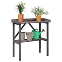 vidaXL Plantentafel avec schap 78x38x82,5 cm massif vurenhout
