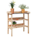 vidaXL Plantentafel avec schappen 78x38x82,5 cm massif vurenhout