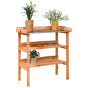 vidaXL Plantentafel avec schappen 78x38x82,5 cm massif vurenhout