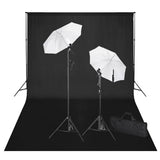 vidaXL Photography Studio Kit with Green Background and Lights 600x300 cm