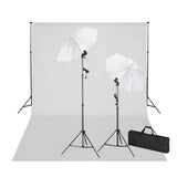 vidaXL Photography Studio Kit with Green Background and Lights 600x300 cm