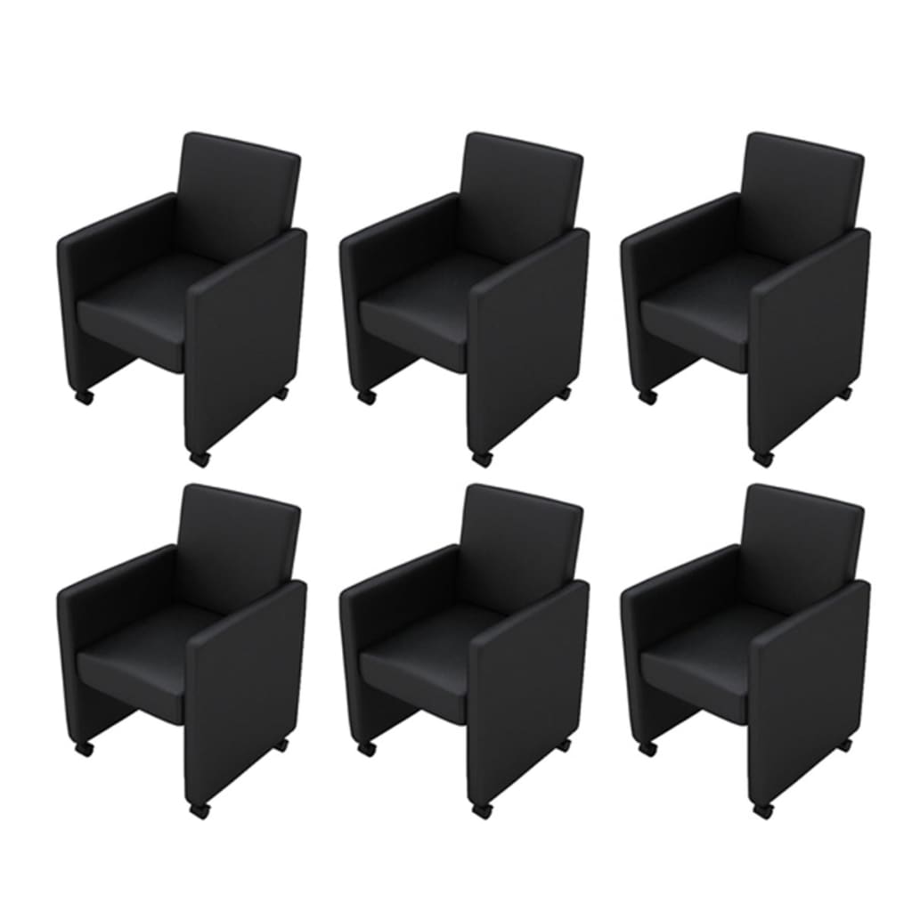 vidaXL Eetkamerstoelen 4 st art noir