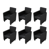 vidaXL Eetkamerstoelen 4 st art noir