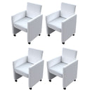 vidaXL Eetkamerstoelen 4 st kunstleer zwart
