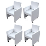 vidaXL Eetkamerstoelen 4 st art noir