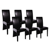 vidaXL Dining Chairs 4 pcs Faux Leather Black