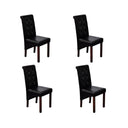 vidaXL Eetkamerstoelen 4 st kunstleer wit