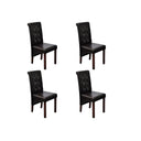 vidaXL Eetkamerstoelen 4 st kunstleer wit