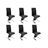 vidaXL Eetkamerstoelen 4 st kunstleer zwart