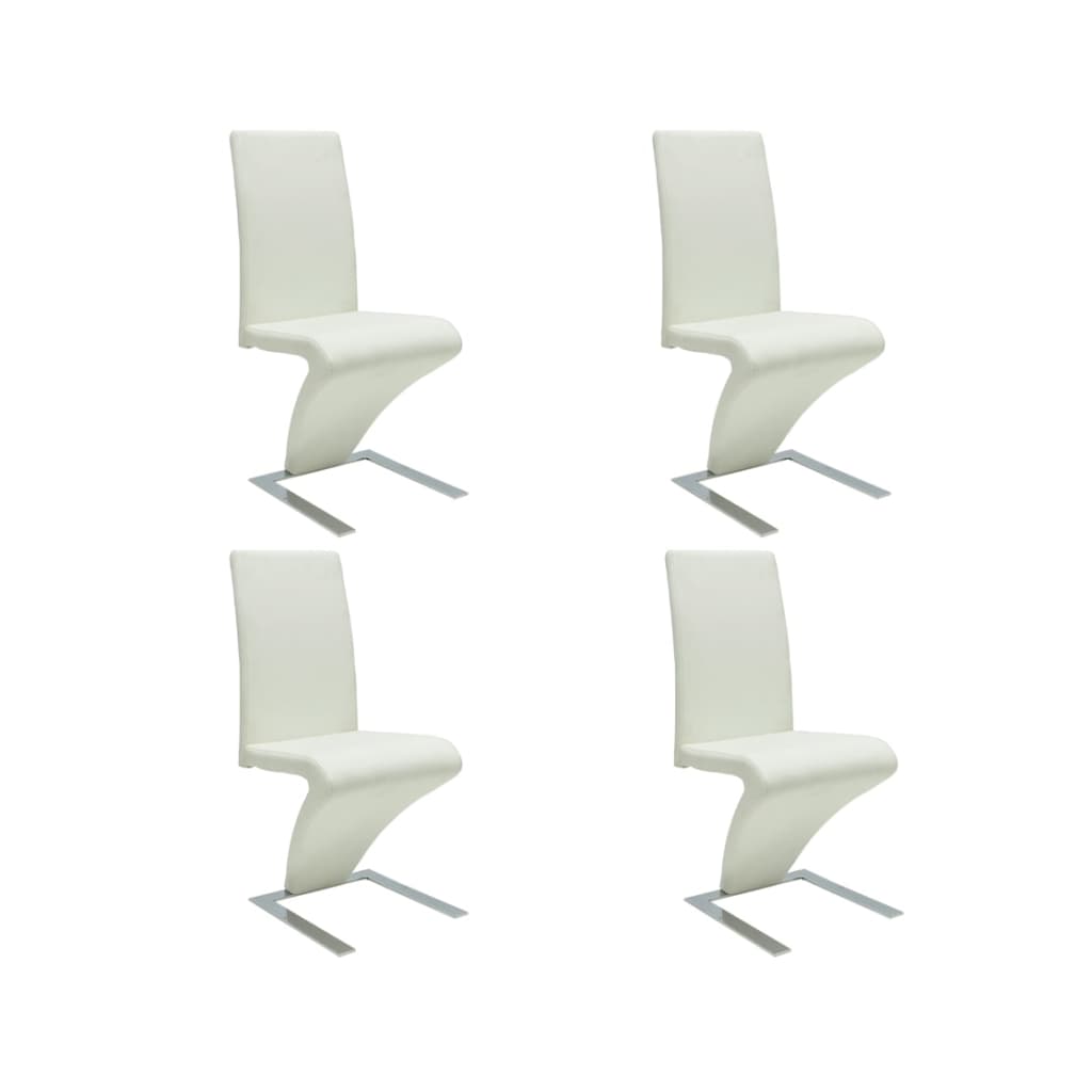 vidaXL Eetkamerstoelen 4 st kunstleer zwart