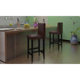 vidaXL Bar Stools 4 pcs Faux Leather Black