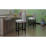 vidaXL Bar Stools 4 pcs Faux Leather Black