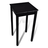 vidaXL Bartafel met 4 barkrukken zwart
