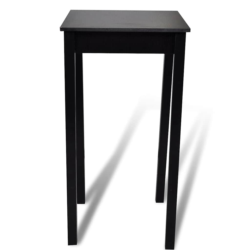 vidaXL Bartafel met 4 barkrukken zwart