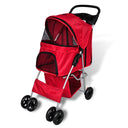 vidaXL Wandelwagen voor hond rood