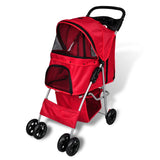 vidaXL Pet Stroller Red