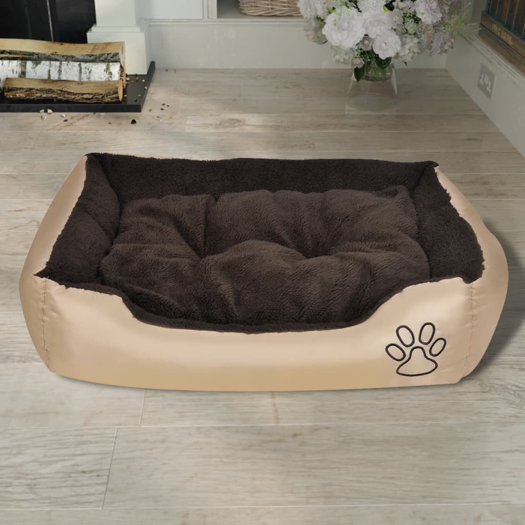 vidaXL Hondenbed bruin en beige XXL