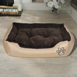 vidaXL Hondenbed bruin en beige XXL