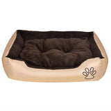vidaXL Hondenbed bruin en beige XXL