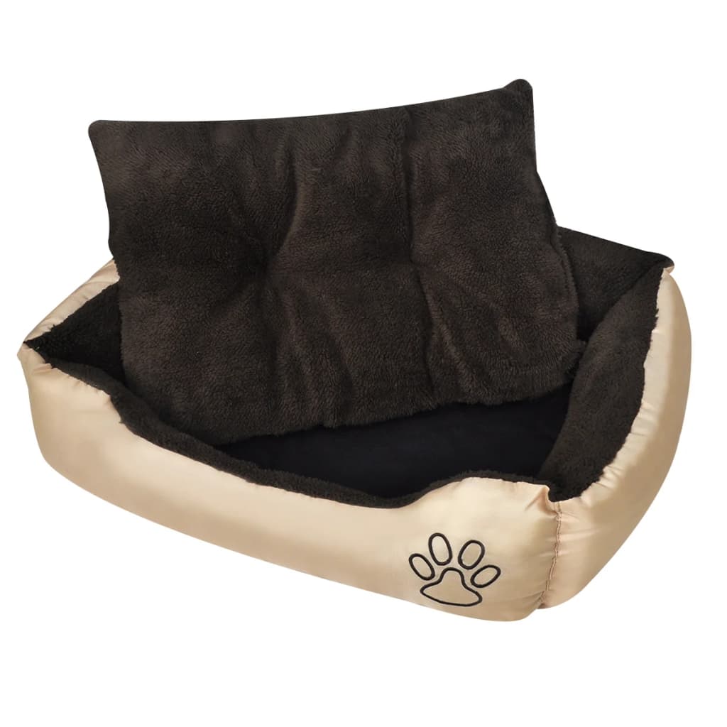 vidaXL Hondenbed bruin en beige XXL