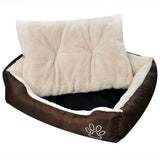 vidaXL Hondenbed bruin en beige XXL