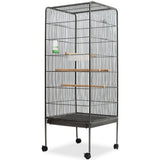 vidaXL Bird Cage 54x54x146 cm Steel Black