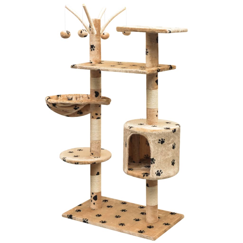 vidaXL Kattenkrabpaal met sisal krabpalen 125 cm donkerblauw