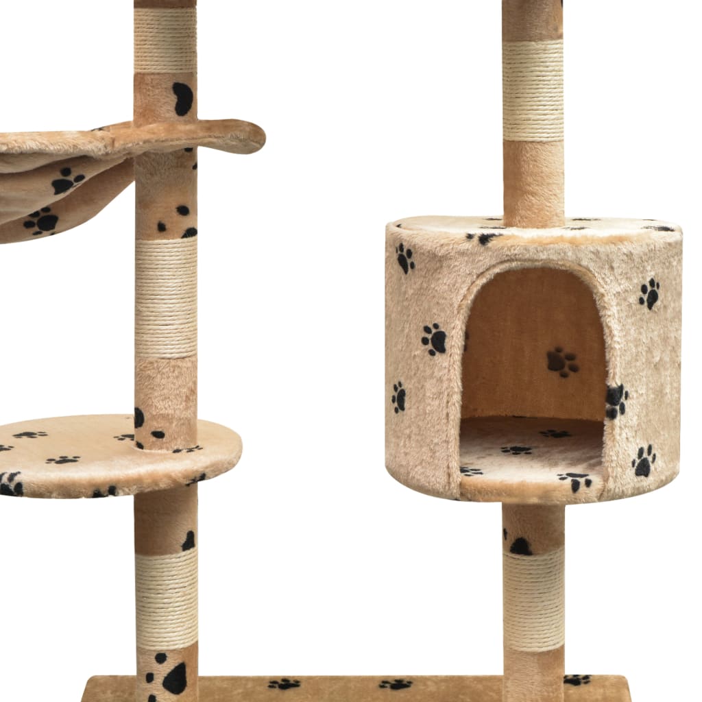 vidaXL Kattenkrabpaal met sisal krabpalen 125 cm donkerblauw