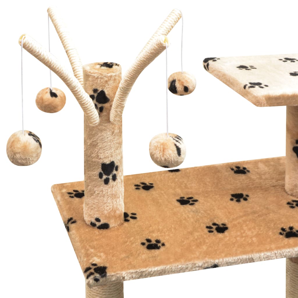 vidaXL Kattenkrabpaal met sisal krabpalen 125 cm donkerblauw