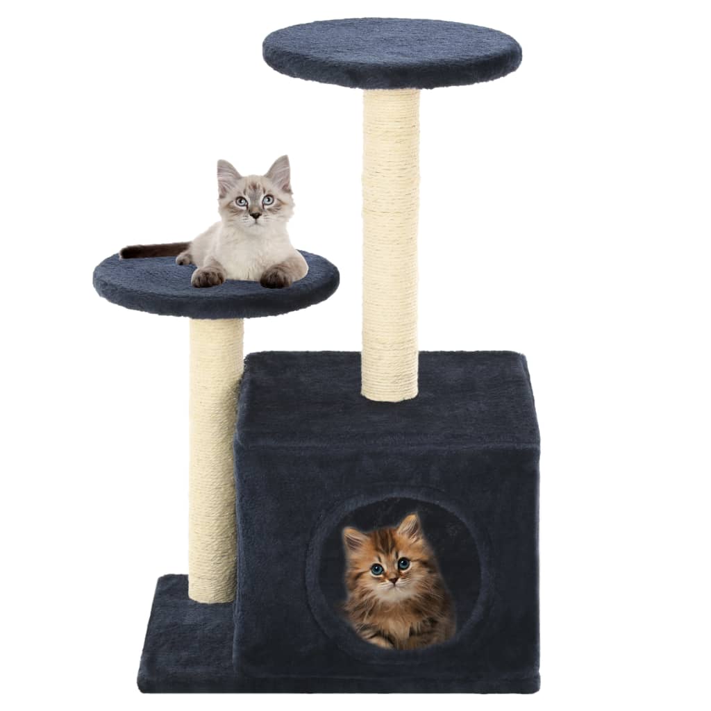 vidaXL Cat Scratching Post with Sisal Scratching Poles 60 cm Grey