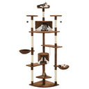 vidaXL Cat Tree with Sisal Scratching Posts 203 cm Beige and White