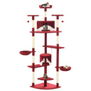 vidaXL Cat Tree with Sisal Scratching Posts 203 cm Beige and White