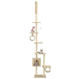 vidaXL Cat Scratching Post with Sisal Scratching Poles 260 cm Grey