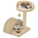 vidaXL Tapis de crabe en sisal 40 cm beige et brun