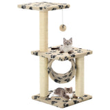 vidaXL Kattenkrabpaal met sisal krabpalen 65 cm grijs