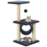 vidaXL Kattenkrabpaal met sisal krabpalen 65 cm grijs