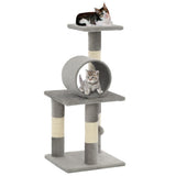 vidaXL Cat Scratching Post with Sisal Scratchers 65 cm Grey
