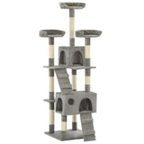 vidaXL Cat scratching post with sisal scratching posts 170 cm grey