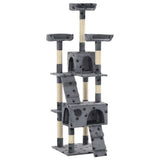 vidaXL Cat scratching post with sisal scratching posts 170 cm grey