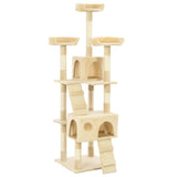 vidaXL Cat scratching post with sisal scratching posts 170 cm grey