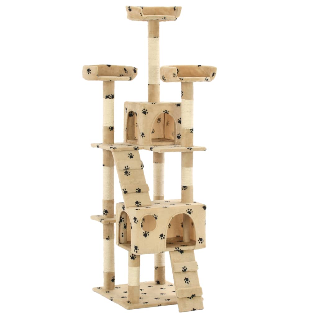 vidaXL Cat scratching post with sisal scratching posts 170 cm grey