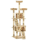 vidaXL Cat scratching post with sisal scratching posts 170 cm grey